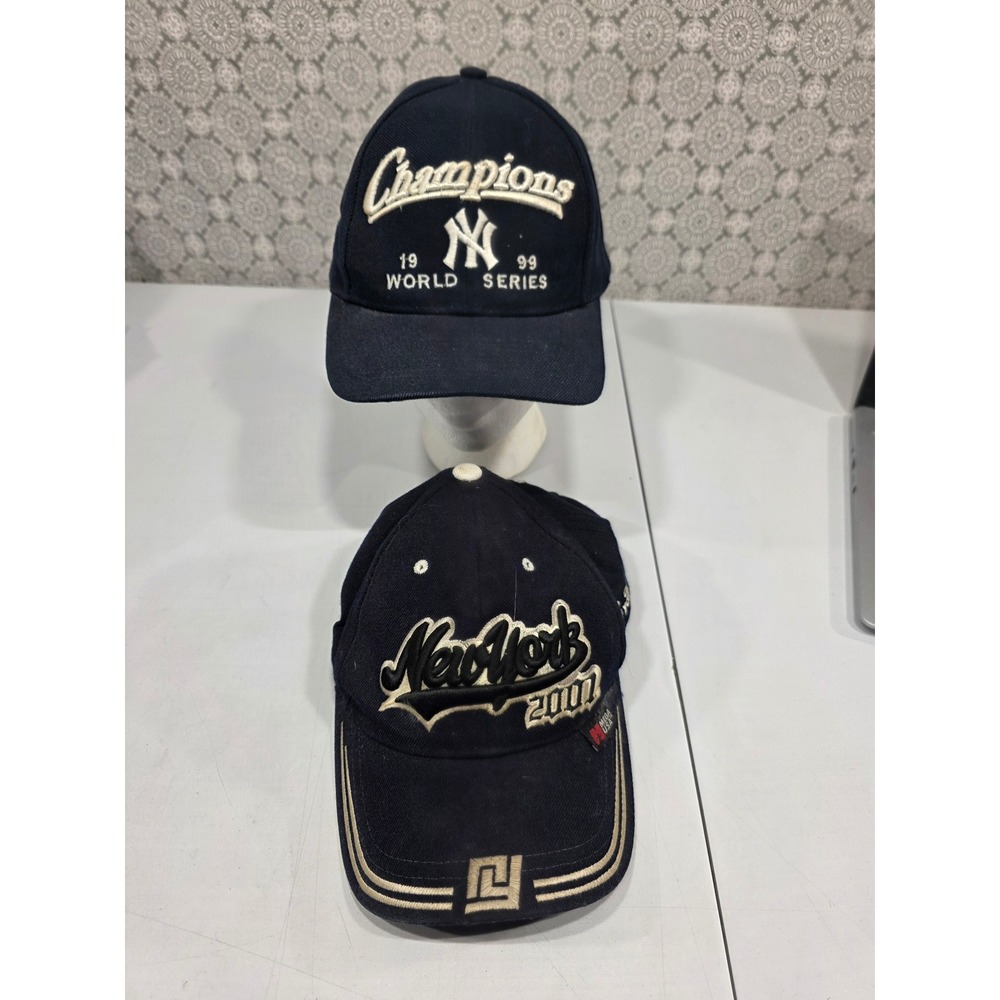 New York Yankees 1999 2001 World Series Champion Baseball Caps Set Wool Blend